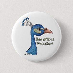 Badge Rond 5 Cm Beau guerrier
