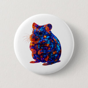 Badge Rond 5 Cm Beau Hamster brillant Art