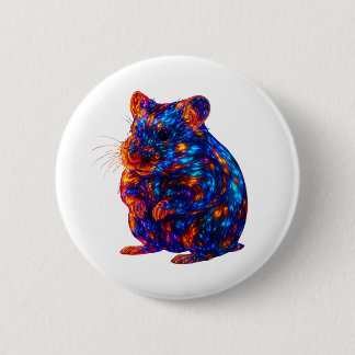 Badge Rond 5 Cm Beau Hamster brillant Art