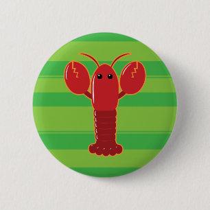 Badge Rond 5 Cm Beau Homard