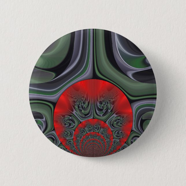 Badge Rond 5 Cm Beau Rouge Aurora Art Imprimer (Devant)