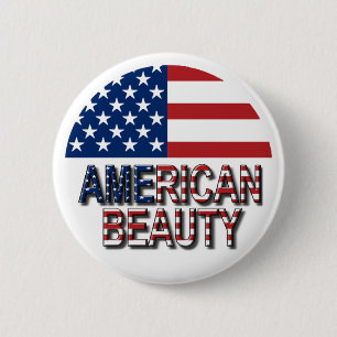 Badge Rond 5 Cm Beauté Américaine