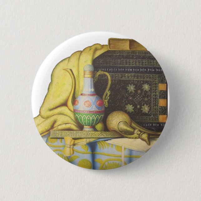 Badge Rond 5 Cm Beaux artefacts égyptiens : Secrets des pharaons (Devant)