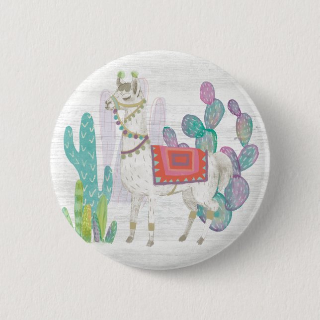 Badge Rond 5 Cm Beaux lamas V (Devant)