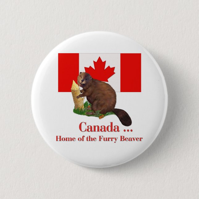 Badge Rond 5 Cm Beaver Furry (Devant)