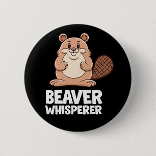 Badge Rond 5 Cm Beaver Whisperer