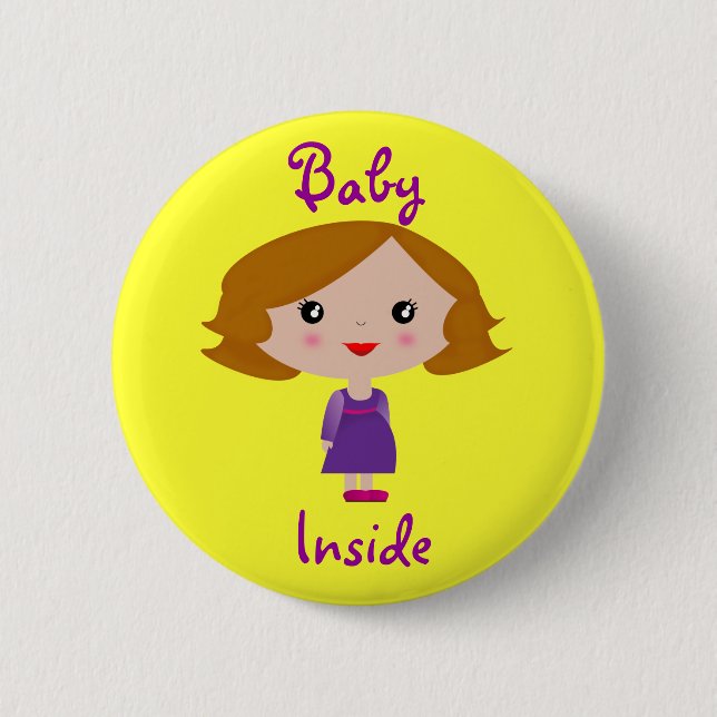 Badge Rond 5 Cm Bébé à l'intérieur (Devant)