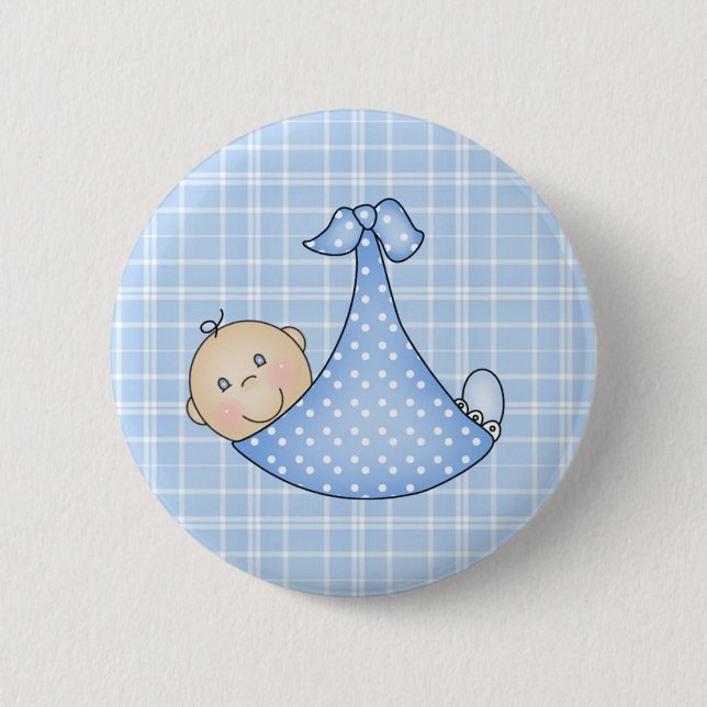 Badge Rond 5 Cm Bébé dans la couverture (Devant)