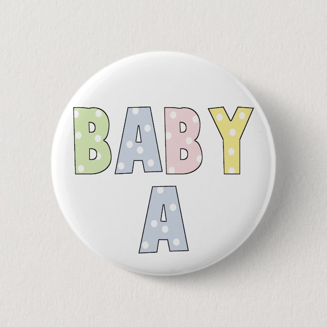 Badge Rond 5 Cm Bébé de jumeaux pastels (Devant)