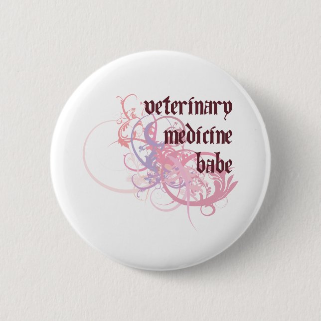 Badge Rond 5 Cm Bébé de médecine vétérinaire (Devant)