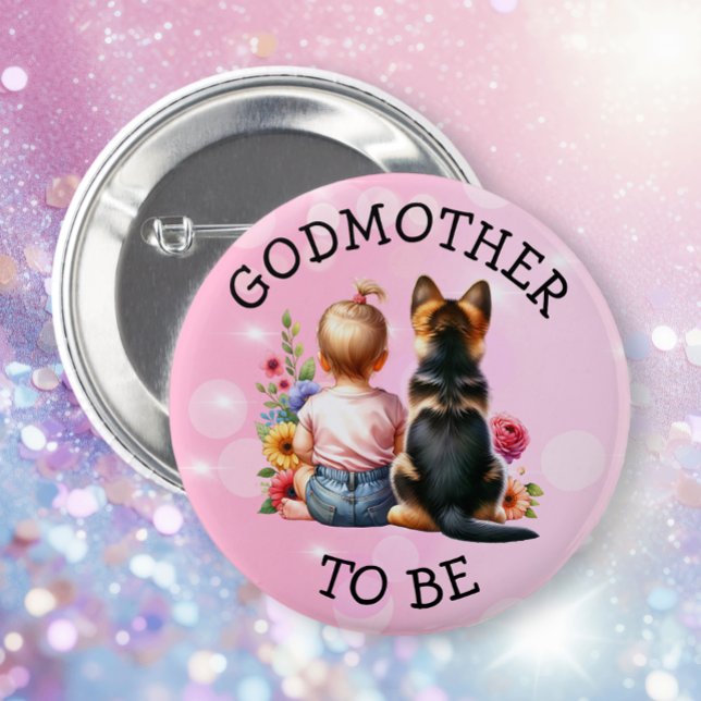 Badge Rond 5 Cm Bébé et marionnettiste mère d'être Baby shower (Créateur téléchargé)