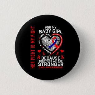 Badge Rond 5 Cm Bébé Fille Fille Conscience TSH Maladie Cardiaque