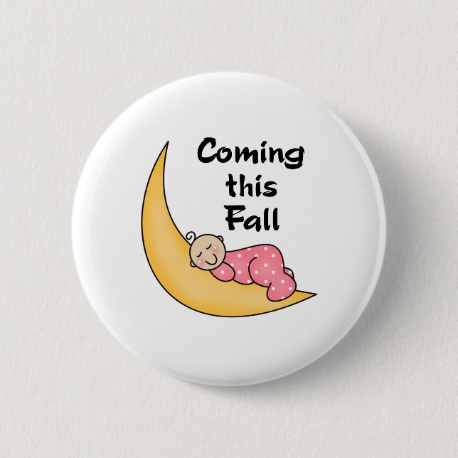 Badge Rond 5 Cm Bébé l'automne de lune (Devant)