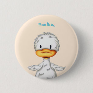 Badge Rond 5 Cm Bébé mignon Canard Illustration Enfants
