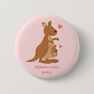 Badge Rond 5 Cm Bébé mignon Joey de kangourou pour des enfants