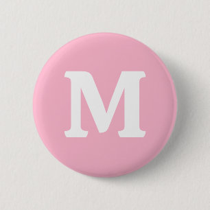 Badge Rond 5 Cm Bébé rose couleur solide