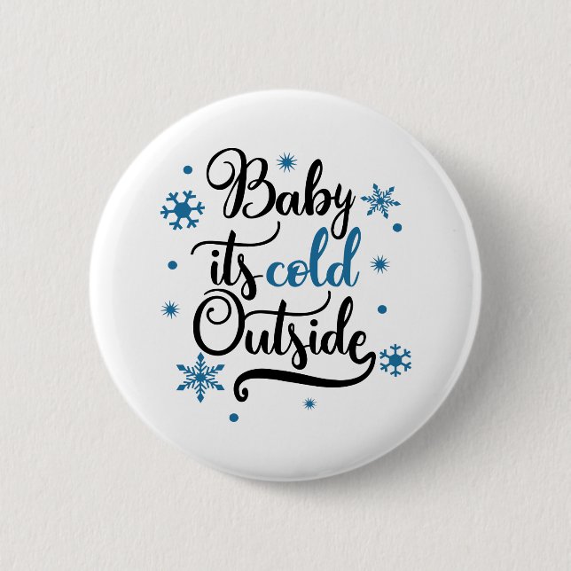 Badge Rond 5 Cm bébé son extérieur froid (Devant)