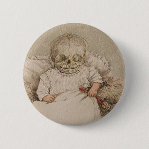Badge Rond 5 Cm Bébé squelettique