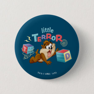 Badge Rond 5 Cm Bébé Taz  Petite terreur