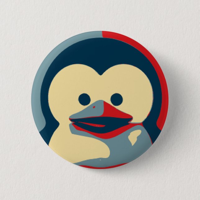 Badge Rond 5 Cm Bébé Tux Linux (Devant)