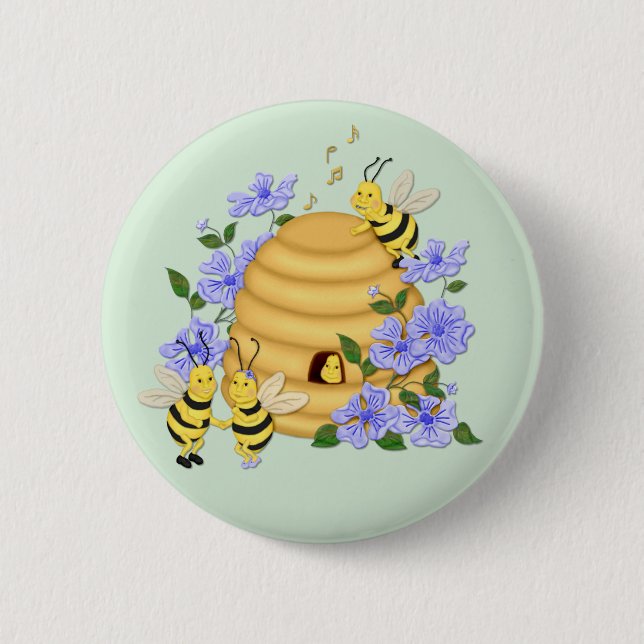Badge Rond 5 Cm Bee Dance (Devant)