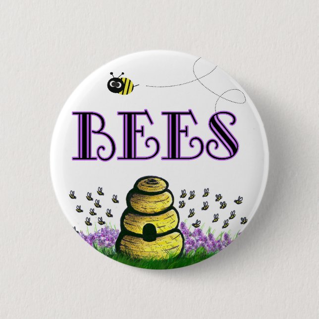Badge Rond 5 Cm BEEEEEs (Devant)