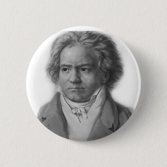 Badge Rond 5 Cm Beethoven (Devant)
