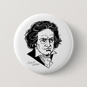 Badge Rond 5 Cm Beethoven-tr