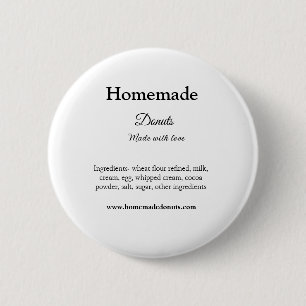 Badge Rond 5 Cm beignets faits maison avec amour ajouter site de t