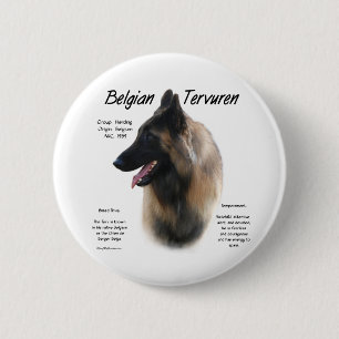 Badge Rond 5 Cm Belge Tervuren Rencontrez la race - Bouton