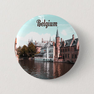 Badge Rond 5 Cm Belgique - Canal Bruxelles
