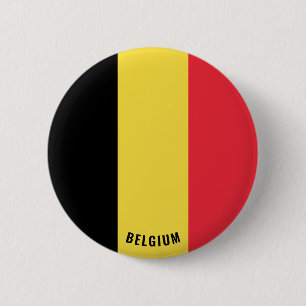 Badge Rond 5 Cm Belgique Drapeau patriotique