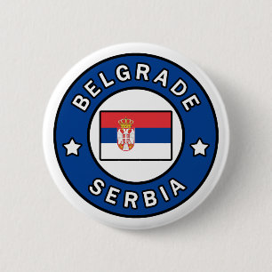 Badge Rond 5 Cm Belgrade Serbie