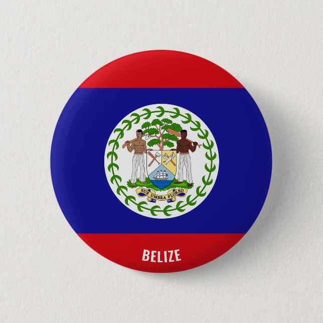 Badge Rond 5 Cm Bélize Drapeau de charme Patriotique (Devant)