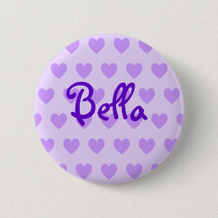 Badge Rond 5 Cm Bella en violet