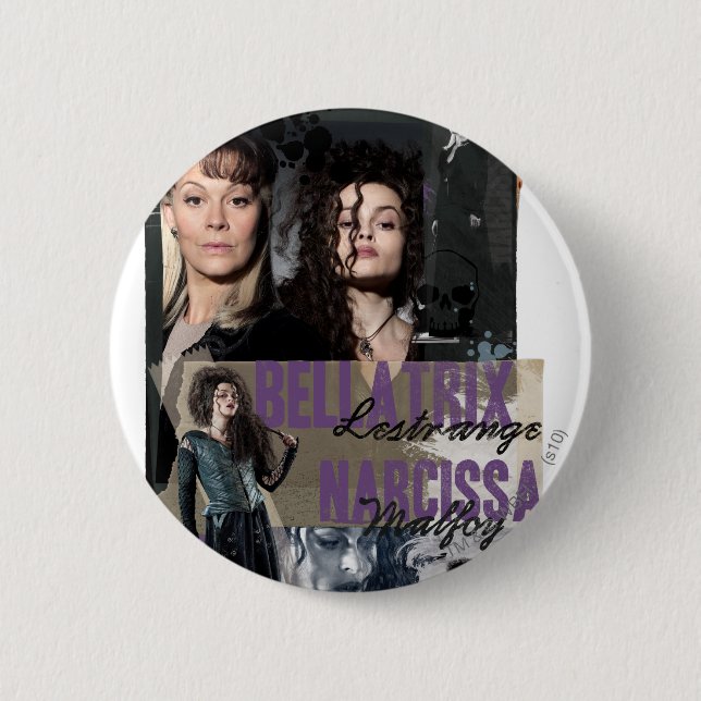 Badge Rond 5 Cm Bellatrix Lestrange et Narcissa Malfoy (Devant)