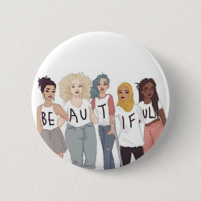 Badge Rond 5 Cm Belle (Devant)