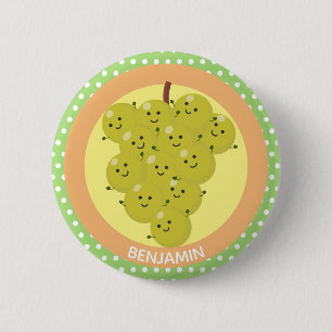Badge Rond 5 Cm Belle bande de raisins amusante illustration