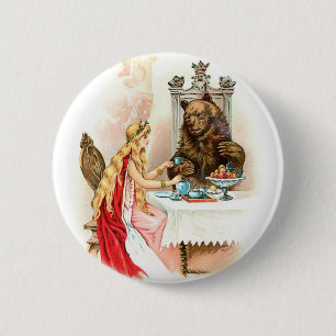 Badge Rond 5 Cm Belle et Bête Bouton