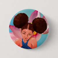 BELLE FILLE NOIRE AFRO PUFF NATURELLE
