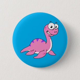 Badge Rond 5 Cm Belle Illustration Du Monstre Loch Ness.