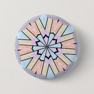 Badge Rond 5 Cm Belle Impression Géométrique Pastel Extraordinaire