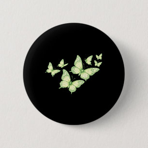 Badge Rond 5 Cm Belle Papillon Papillon Vert Amoureux Femmes