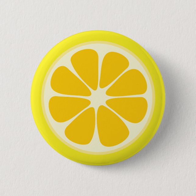 Badge Rond 5 Cm Belle tranche de fruits tropicaux Citrons de Citro (Devant)