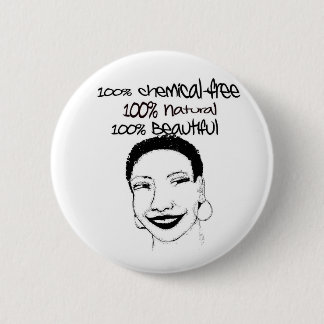 Badge Rond 5 Cm Belle TWA naturelle