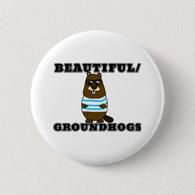 Badge Rond 5 Cm Belles/marmottes (Devant)