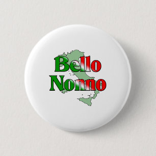 Badge Rond 5 Cm Bello Nonno (grand-père italien beau)
