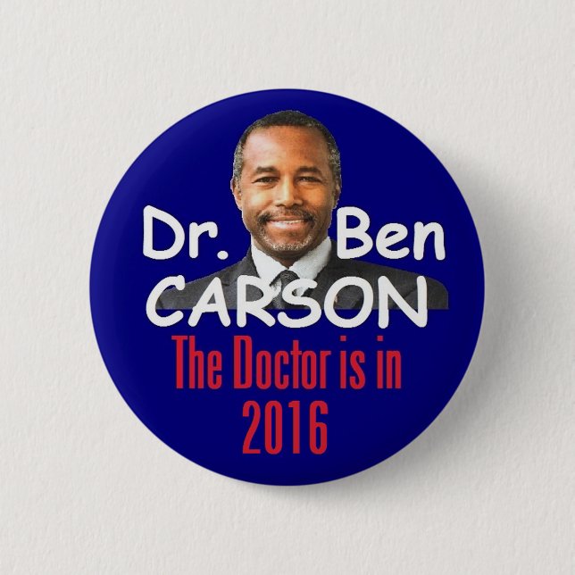 Badge Rond 5 Cm Ben CARSON 2016 (Devant)