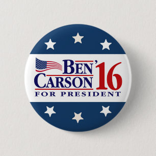 Badge Rond 5 Cm Ben Carson pour le président