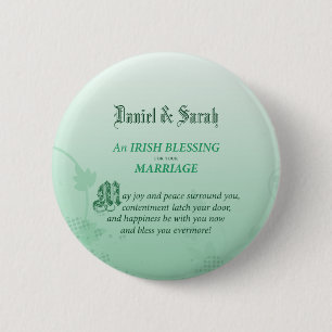 Badge Rond 5 Cm Bénédiction de félicitations pour mariage irlandai